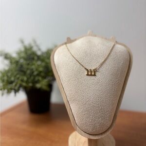 111 Angel Number gold necklace